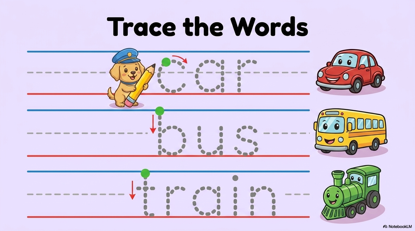 Transportation Types Activity Workbook - LittleMindsHomeschool