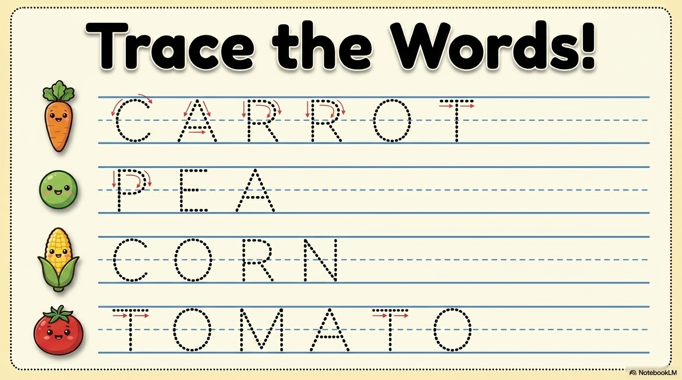 Vegetables Activity Workbook - LittleMindsHomeschool