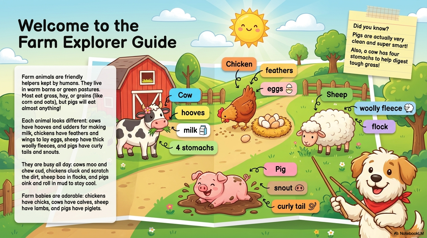Farm Animals Activity Workbook for Kids- LittleMindsHomeschool