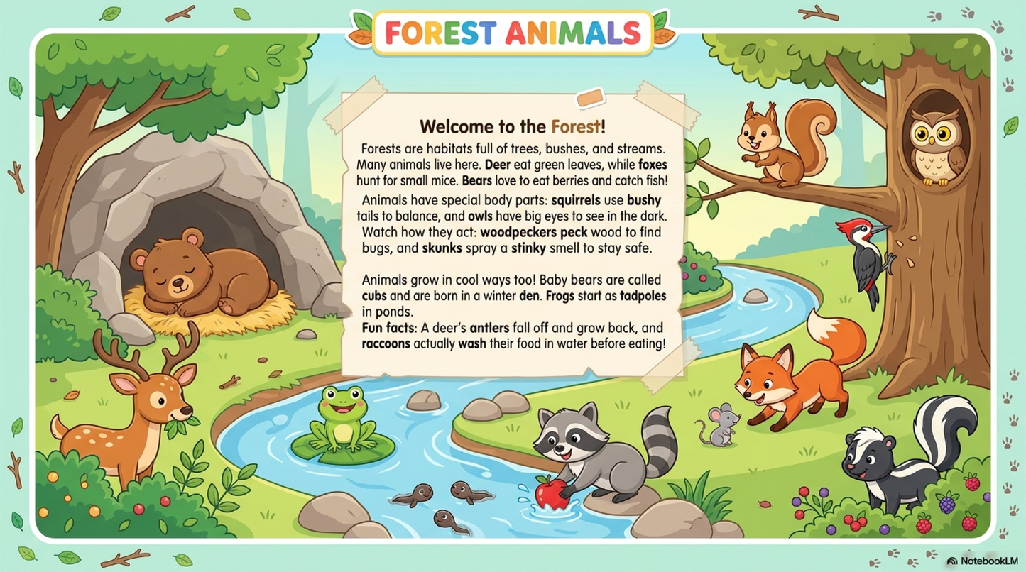 Forest Animals Activity Workbook - LittleMindsHomeschool