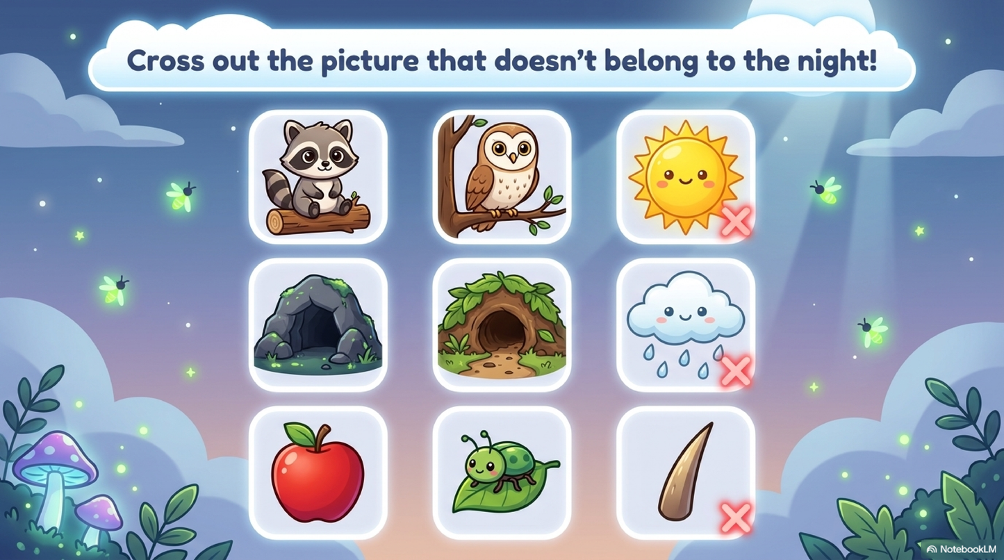 Nocturnal Animals Activity Workbook - LittleMindsHomeschool