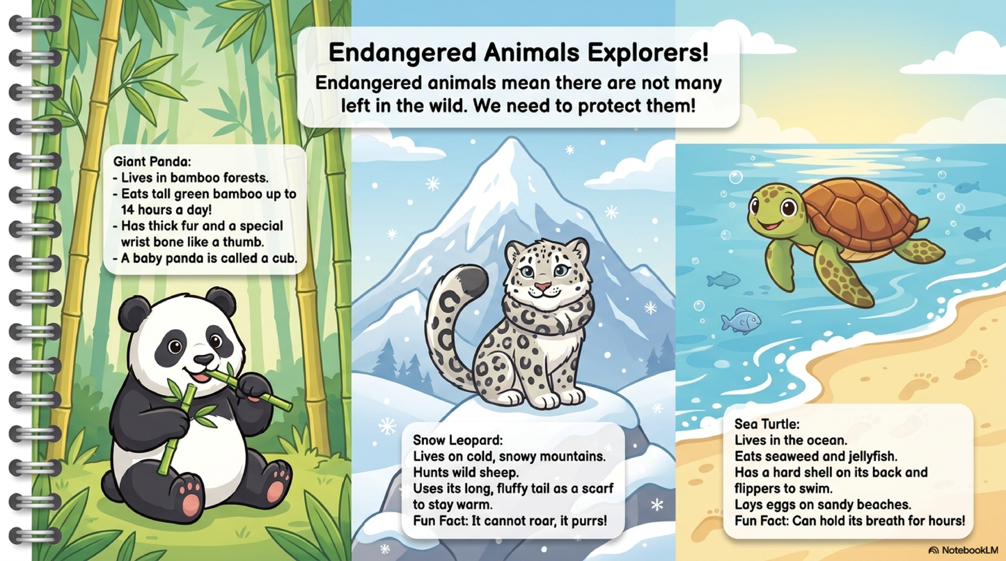 Endangered Animals Activity Workbook - LittleMindsHomeschool