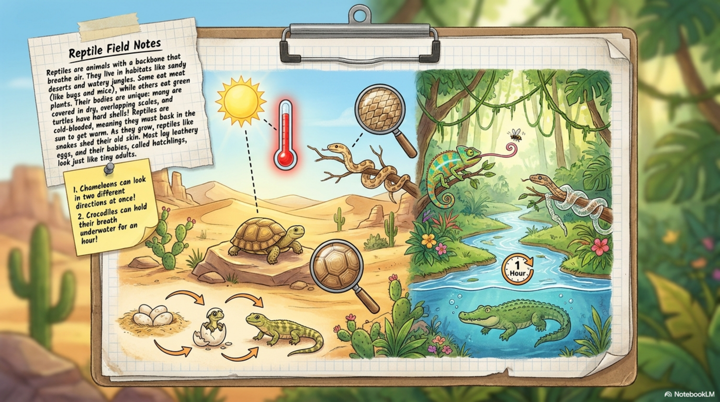 Reptiles Activity Workbook - LittleMindsHomeschool