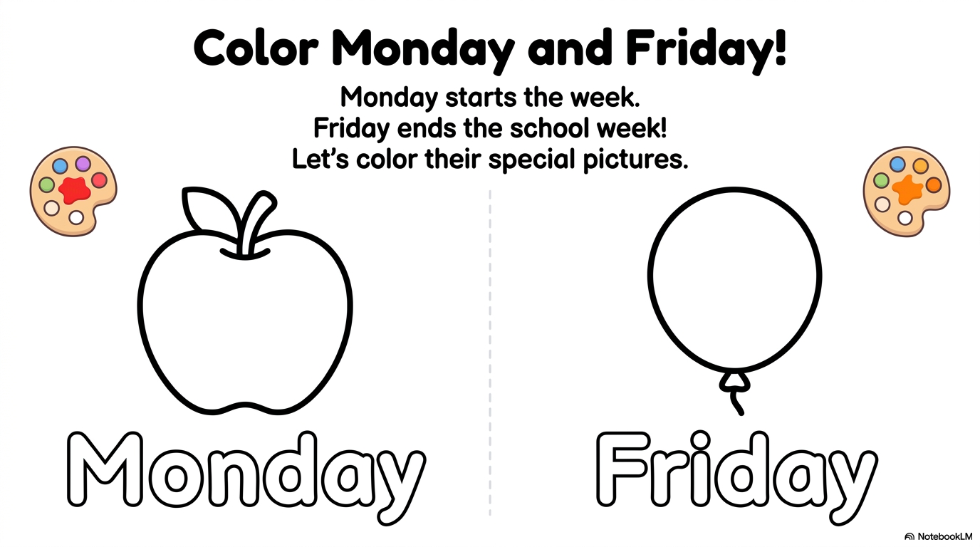Days of the Week Activity Workbook - LittleMindsHomeschool