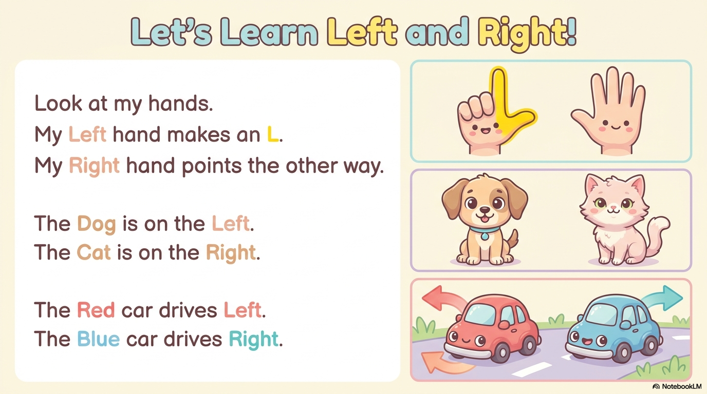 Left and Right Activity Workbook - LittleMindsHomeschool