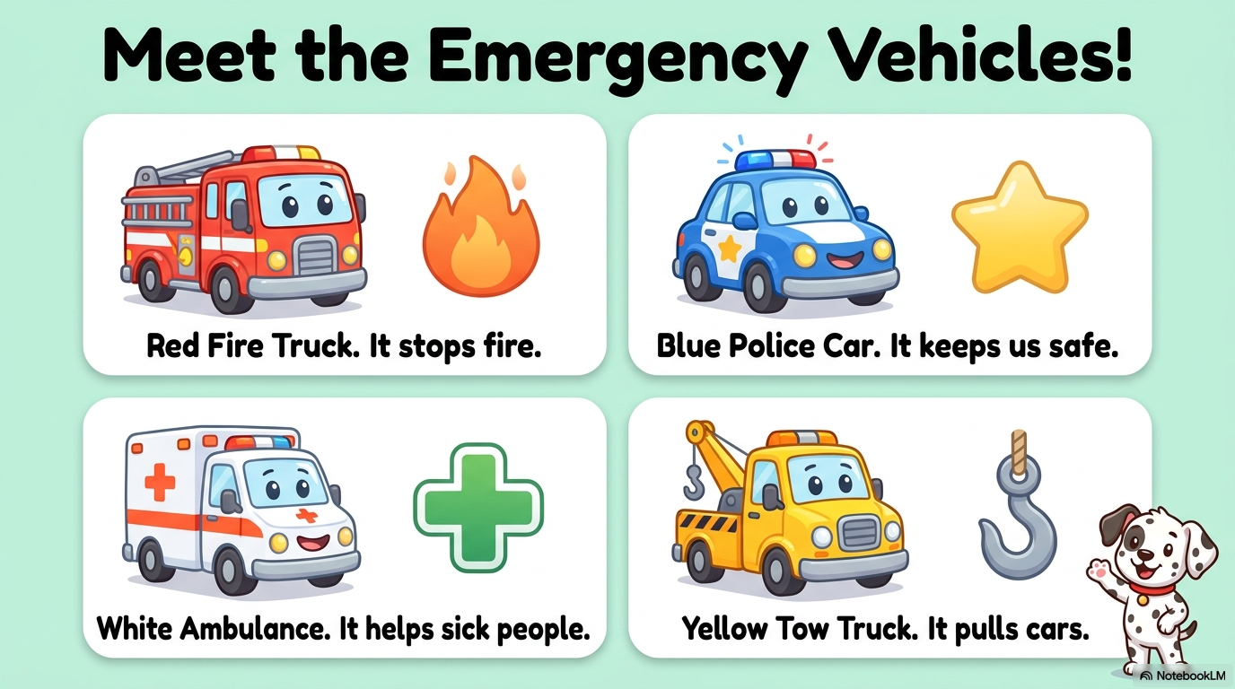 Emergency Vehicles Activity Workbook - LittleMindsHomeschool