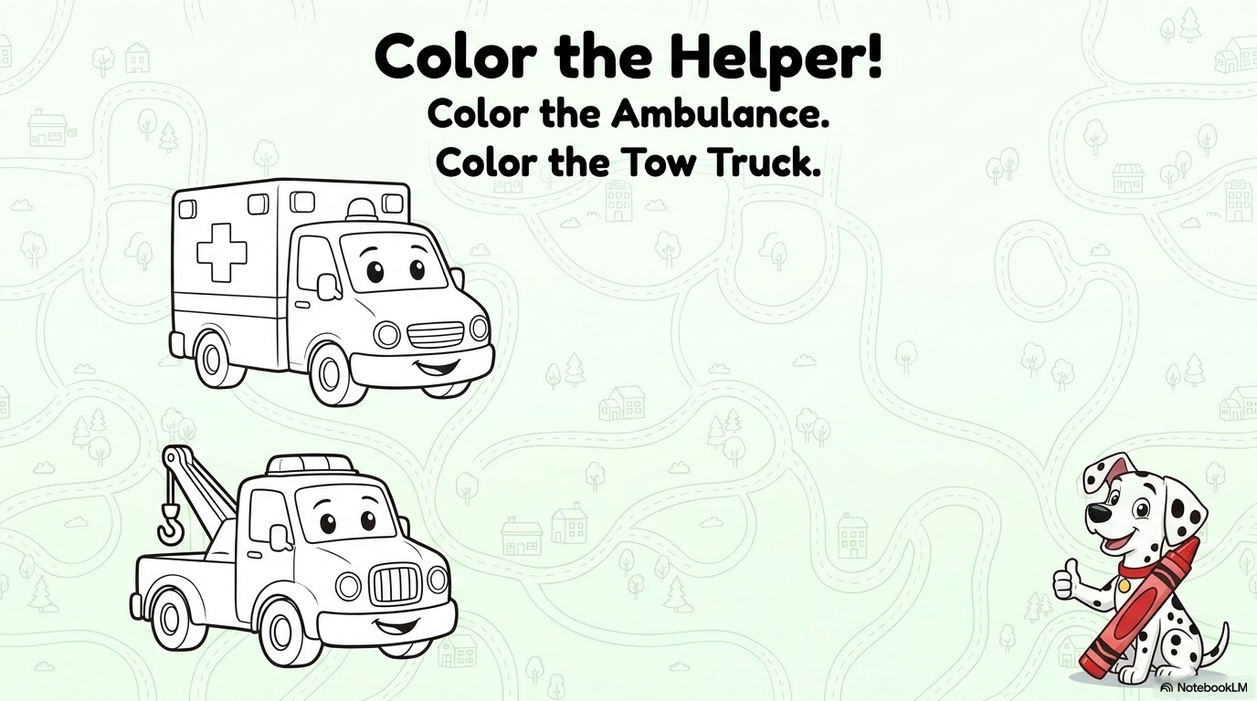 Emergency Vehicles Activity Workbook - LittleMindsHomeschool