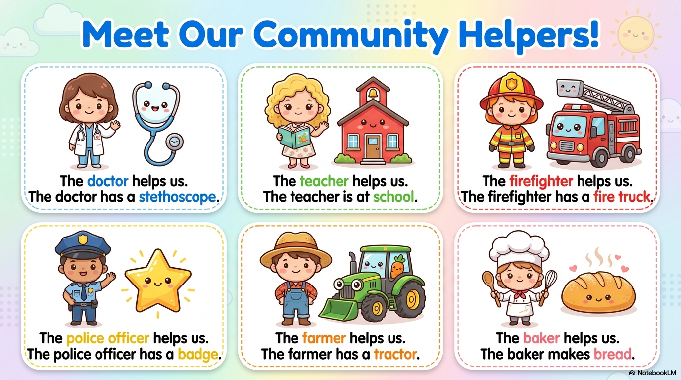 Community Helpers Activity Workbook - LittleMindsHomeschool