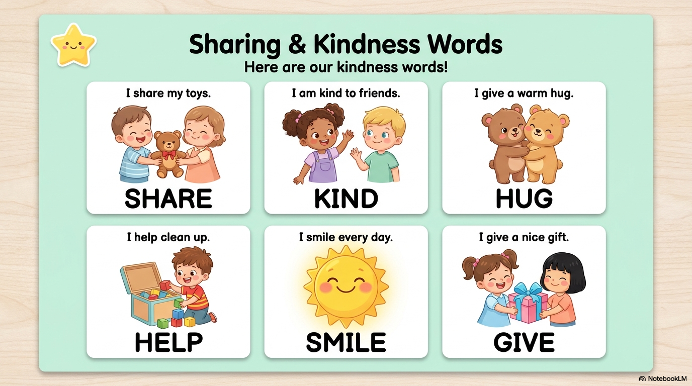 Sharing and Kindness Activity Workbook - LittleMindsHomeschool