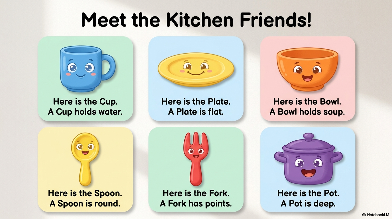 Kitchen Objects Activity Workbook - LittleMindsHomeschool