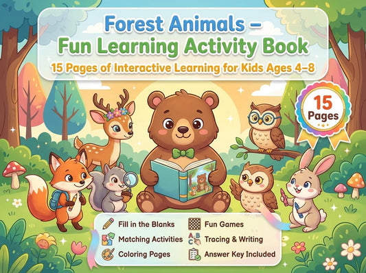 Forest Animals Activity Workbook - LittleMindsHomeschool