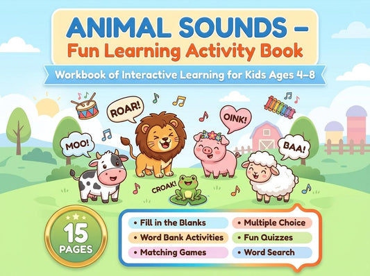 Animal Sounds Activity Workbook - LittleMindsHomeschool