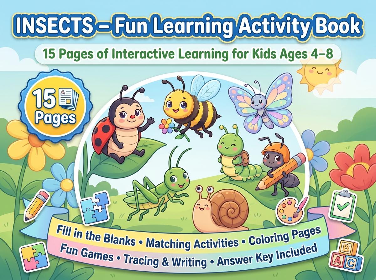 Insects Activity Workbook - LittleMindsHomeschool