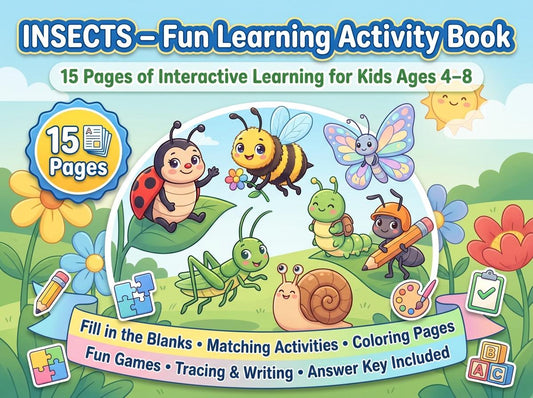 Insects Activity Workbook - LittleMindsHomeschool