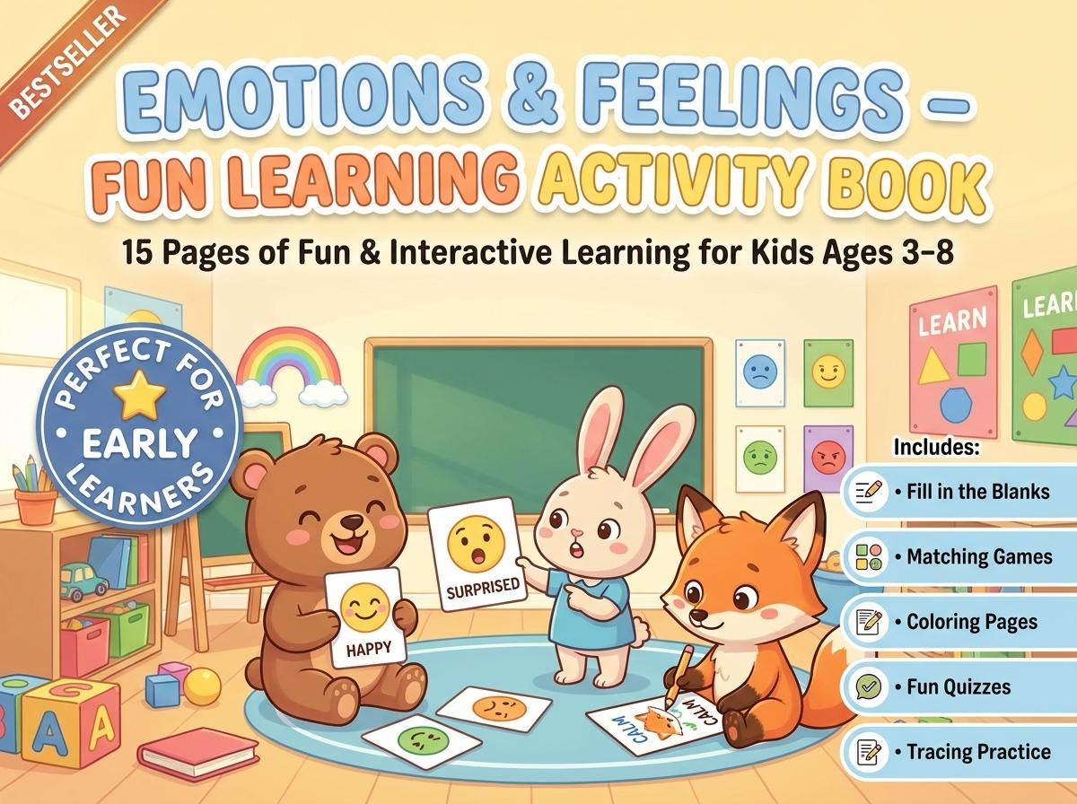 Emotions and Feelings Activity Workbook - LittleMindsHomeschool