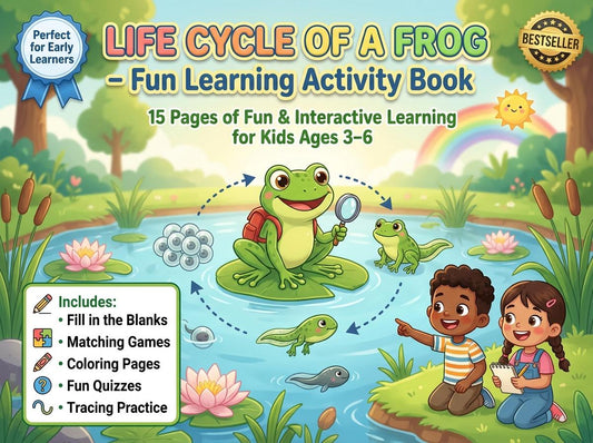 Life Cycle of a Frog Activity Workbook - LittleMindsHomeschool