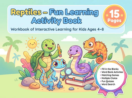 Reptiles Activity Workbook - LittleMindsHomeschool