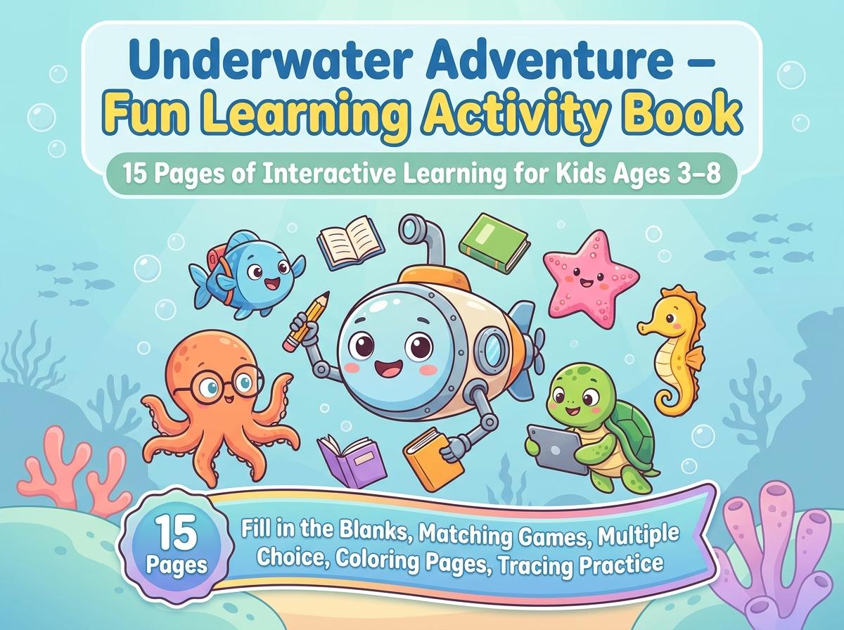 Underwater Adventure Activity Workbook - LittleMindsHomeschool