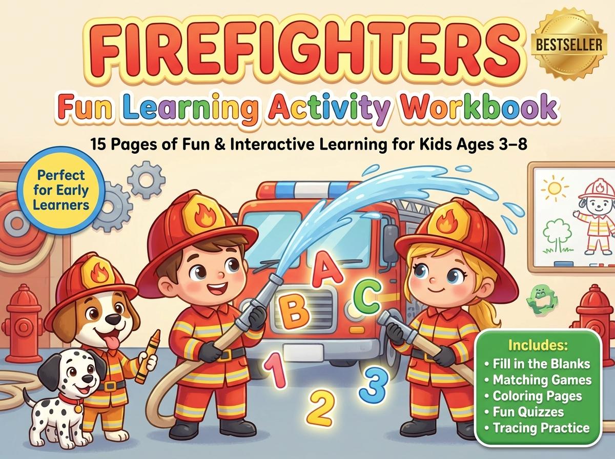 Firefighters Activity Workbook - LittleMindsHomeschool