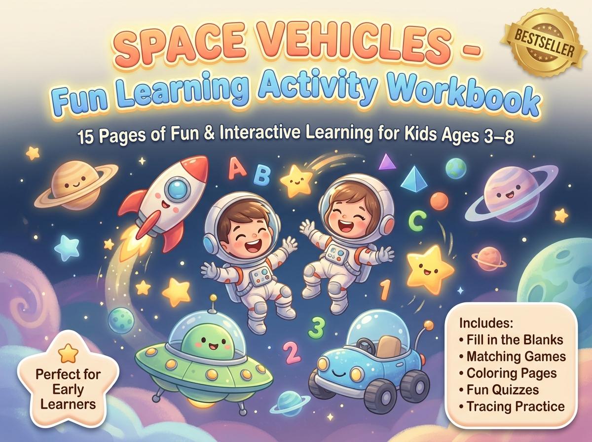 Space Vehicles Activity Workbook - LittleMindsHomeschool