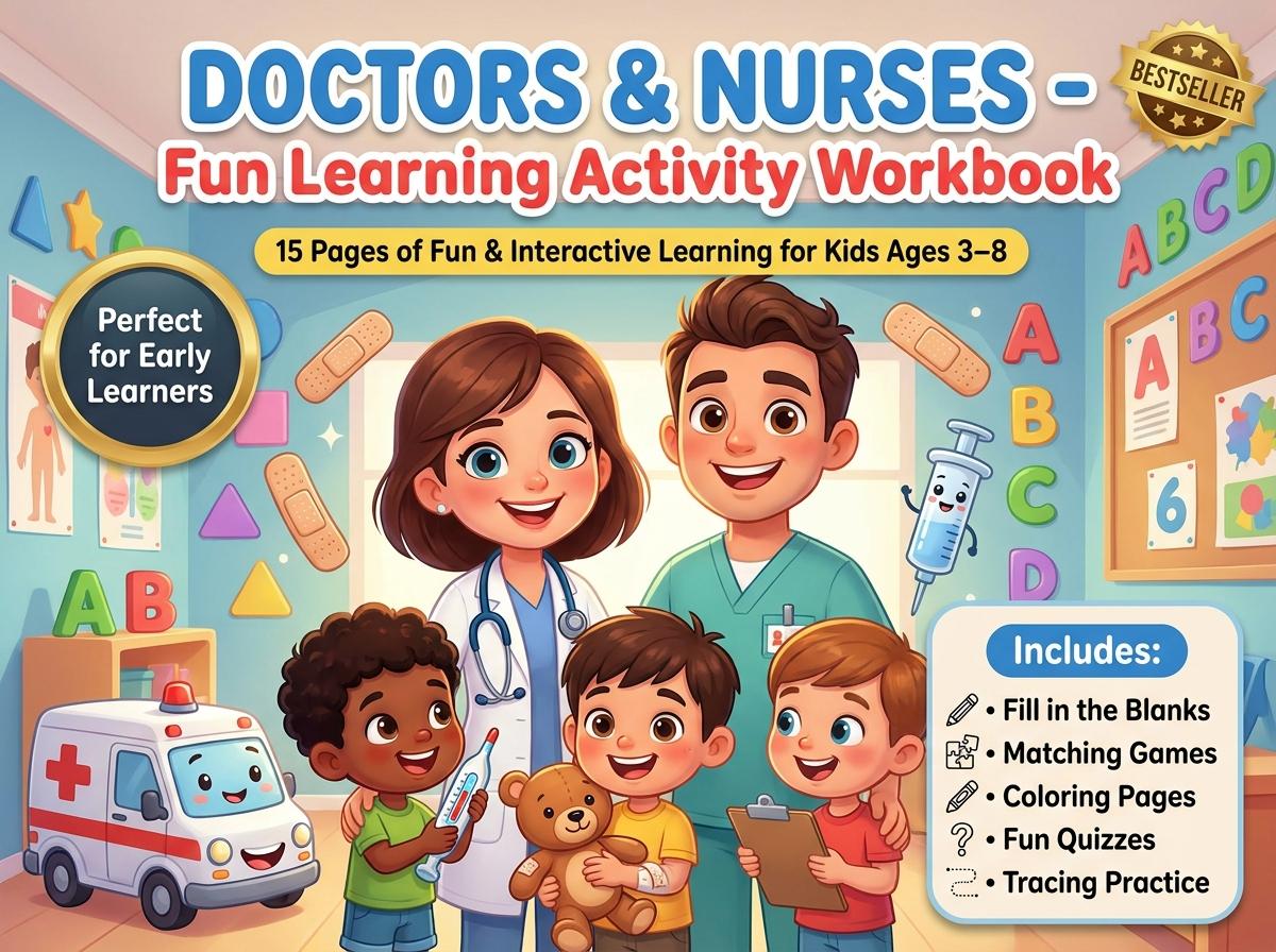 Doctors and Nurses Activity Workbook - LittleMindsHomeschool