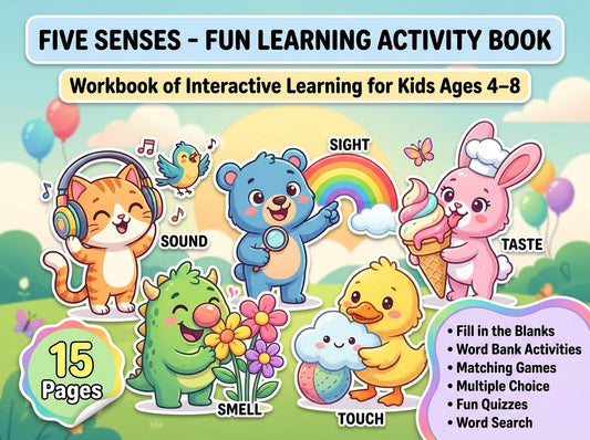 Our Five Senses Activity Workbook - LittleMindsHomeschool