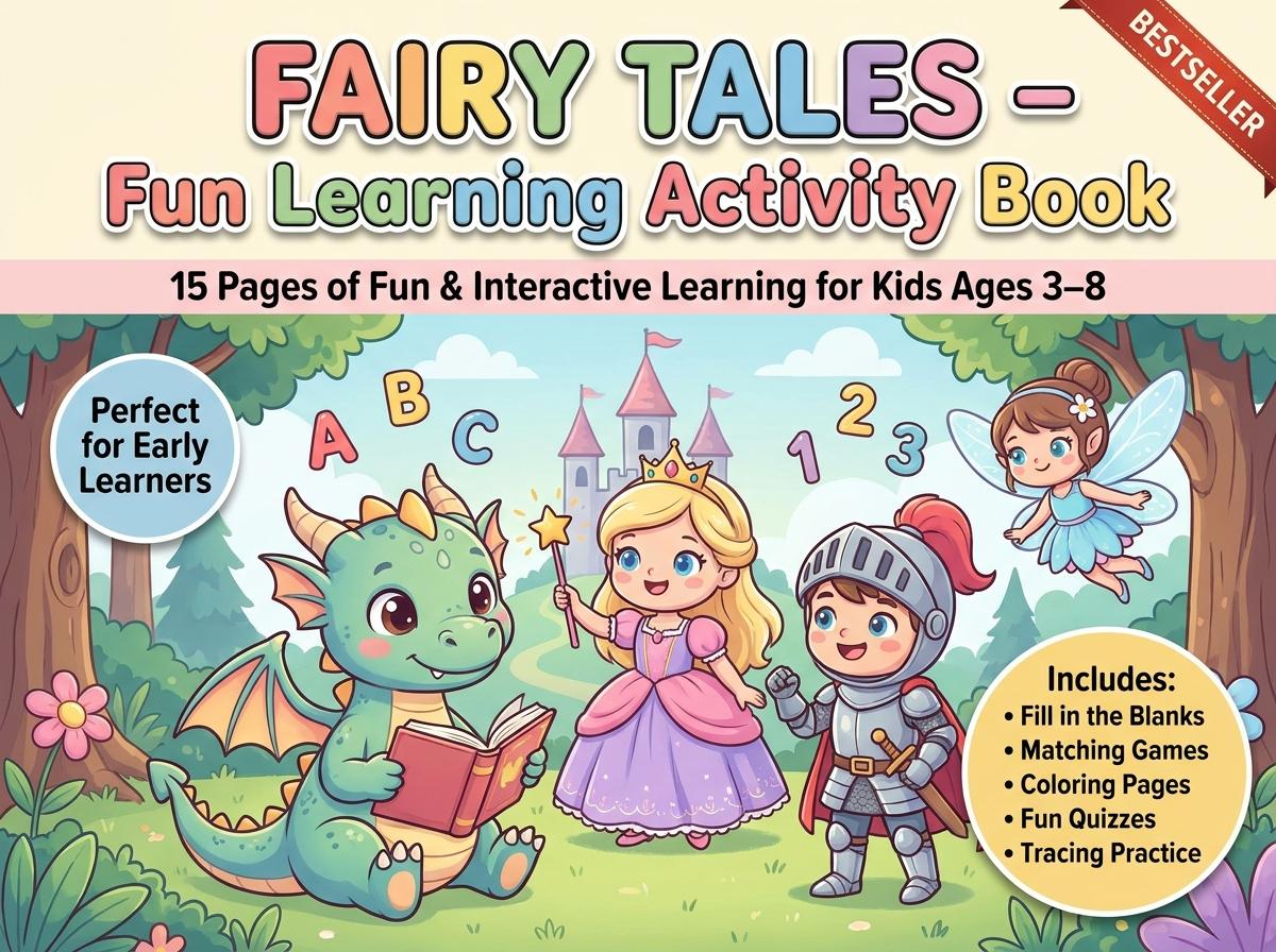 Fairy Tales Activity Workbook - LittleMindsHomeschool