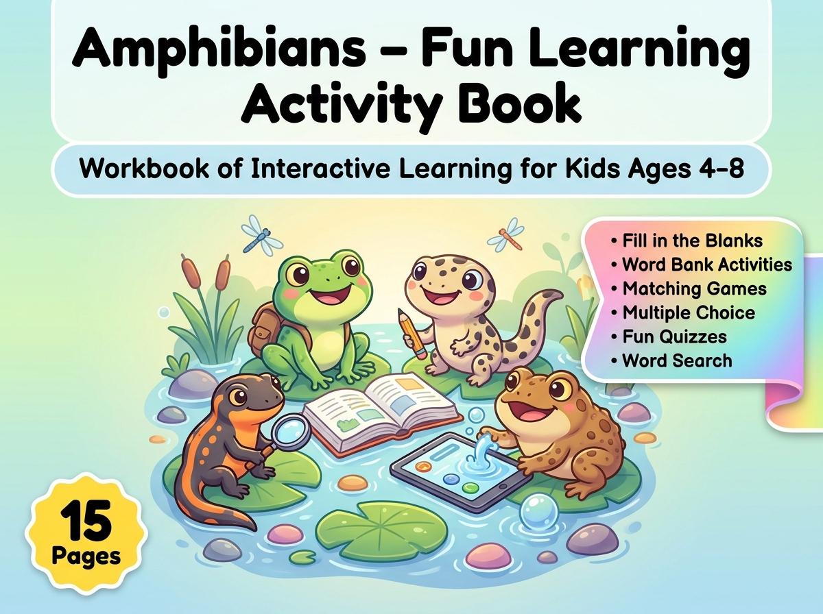 Amphibians Activity Workbook - LittleMindsHomeschool