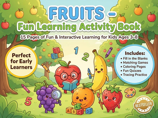 Fruits Activity Workbook - LittleMindsHomeschool