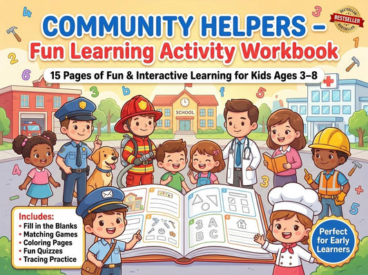 Community Helpers Activity Workbook - LittleMindsHomeschool