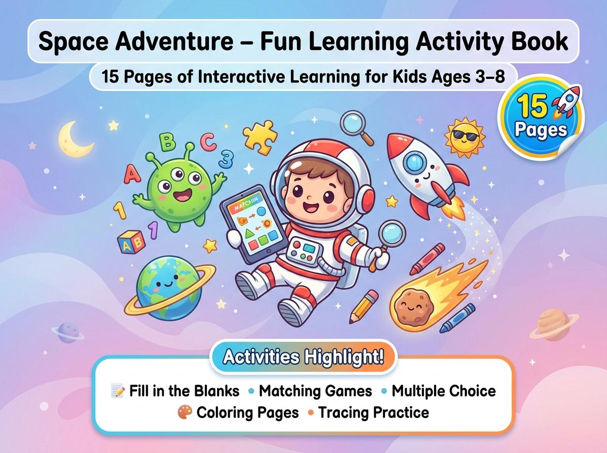 Space Adventure Activity Workbook - LittleMindsHomeschool