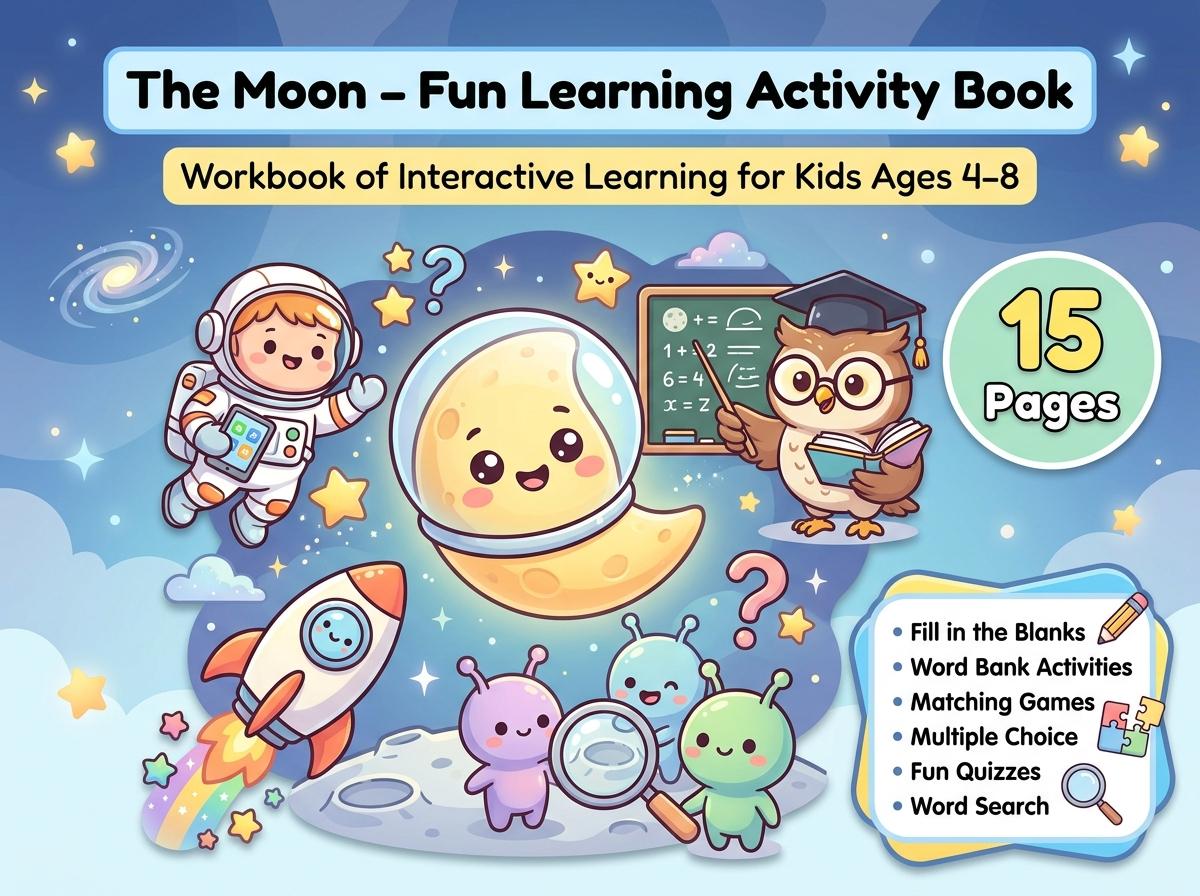 The Moon Activity Workbook - LittleMindsHomeschool