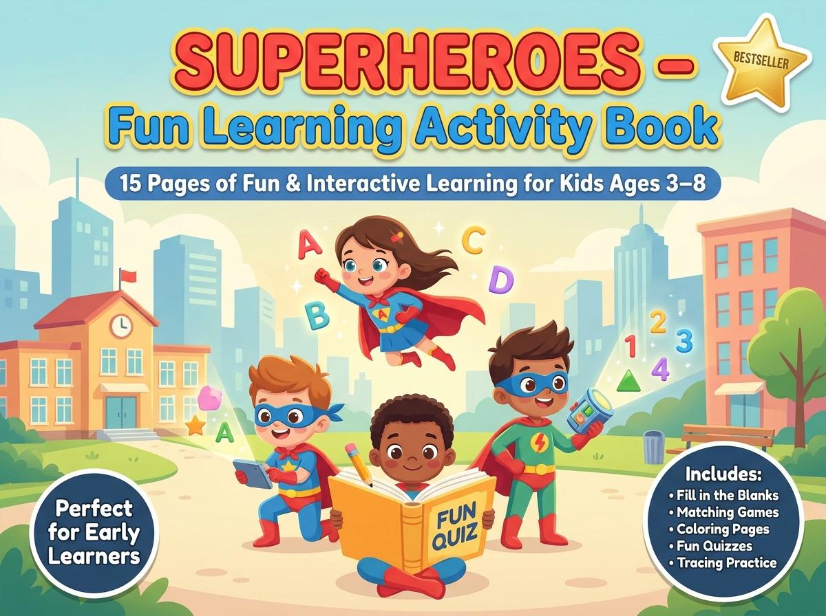 Superheroes Activity Workbook - LittleMindsHomeschool