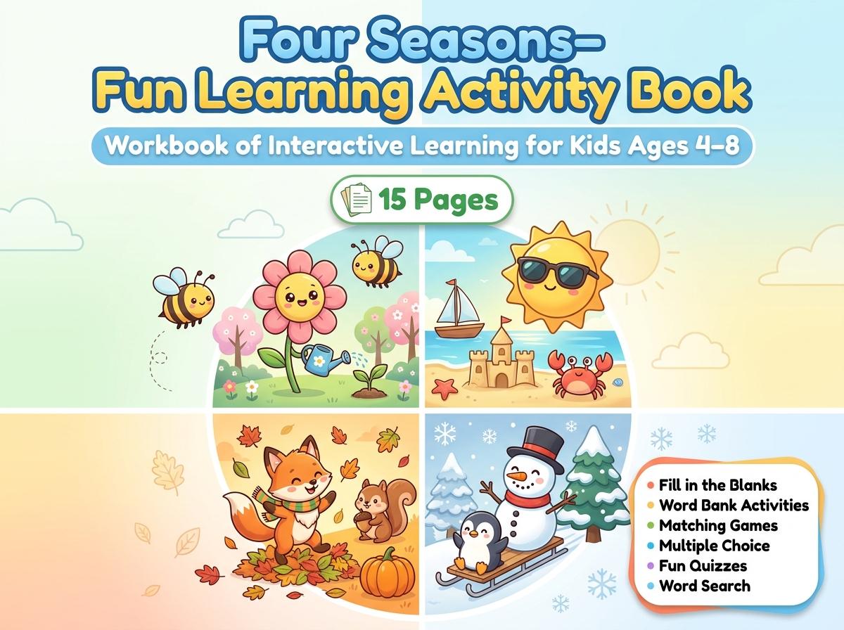 Four Seasons Activity Workbook - LittleMindsHomeschool