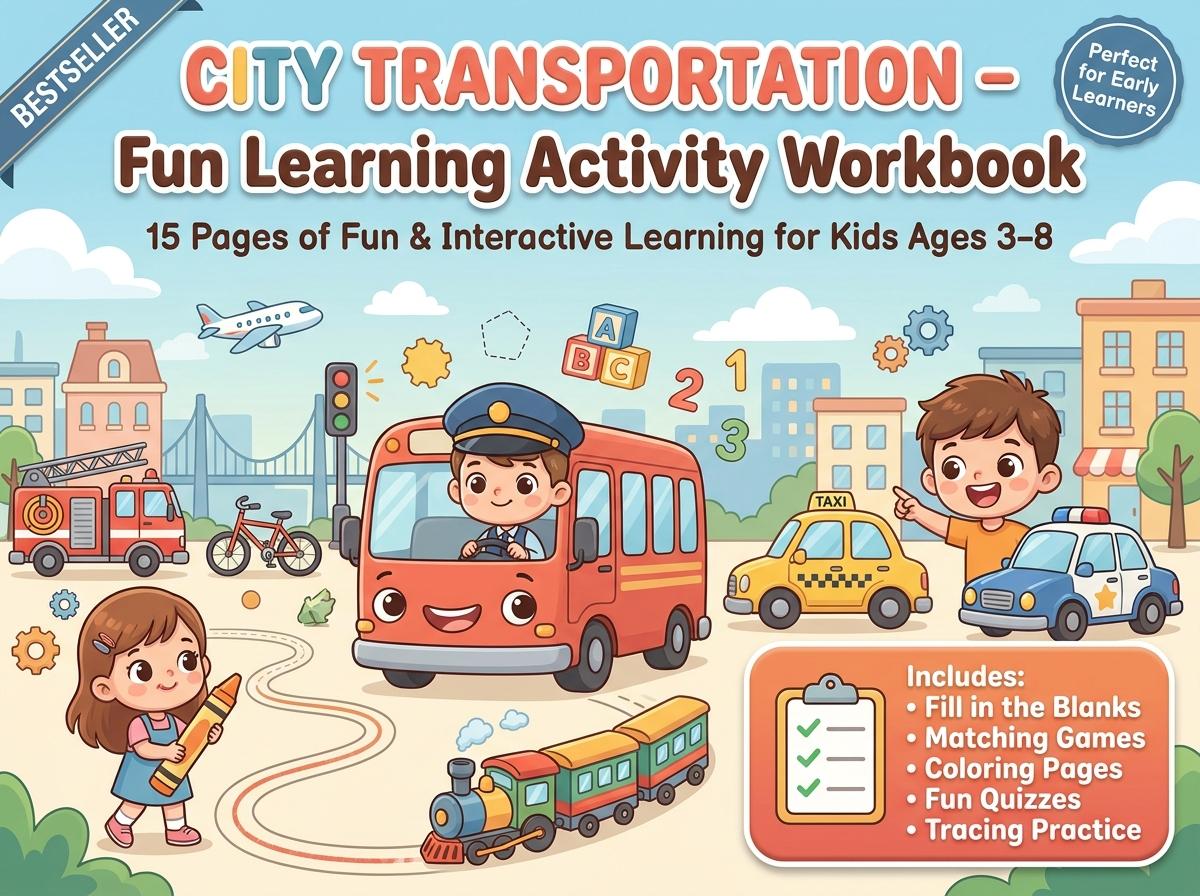 City Transportation Activity Workbook - LittleMindsHomeschool