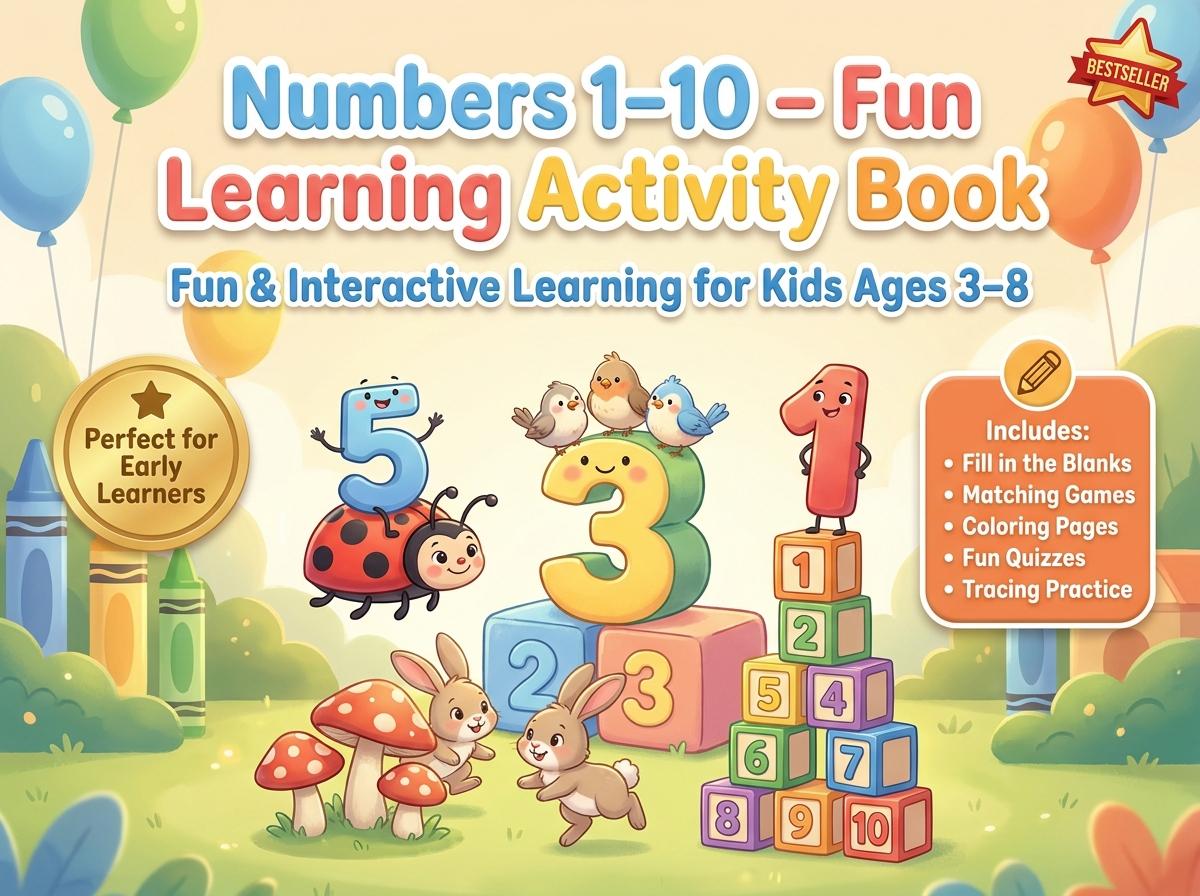 Numbers 1 to 10 Activity Workbook - LittleMindsHomeschool