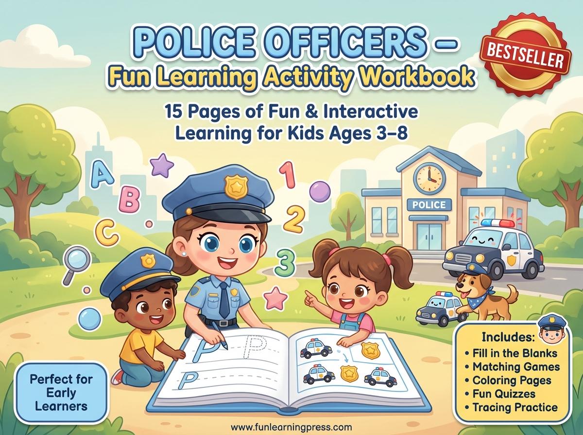 Police Officers Activity Workbook - LittleMindsHomeschool