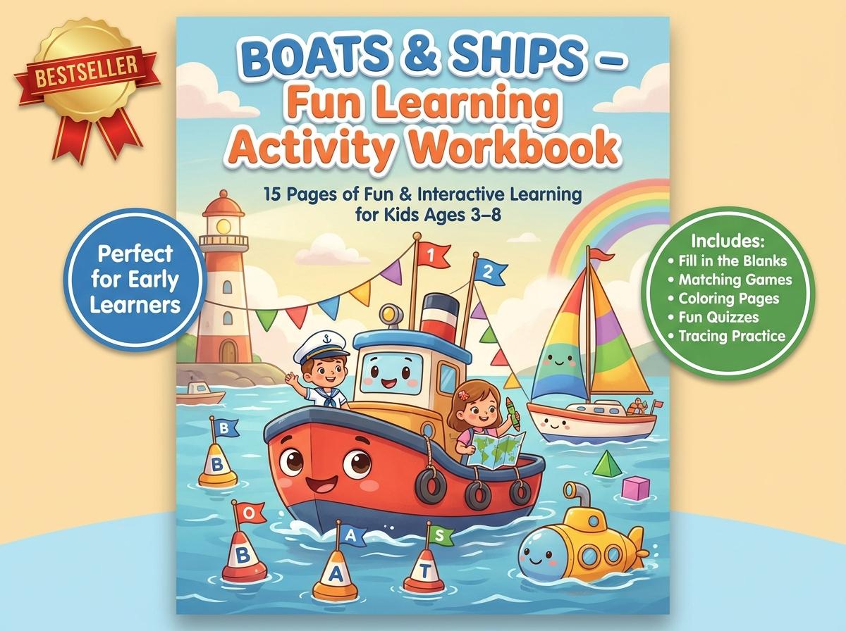 Boats and Ships Activity Workbook - LittleMindsHomeschool