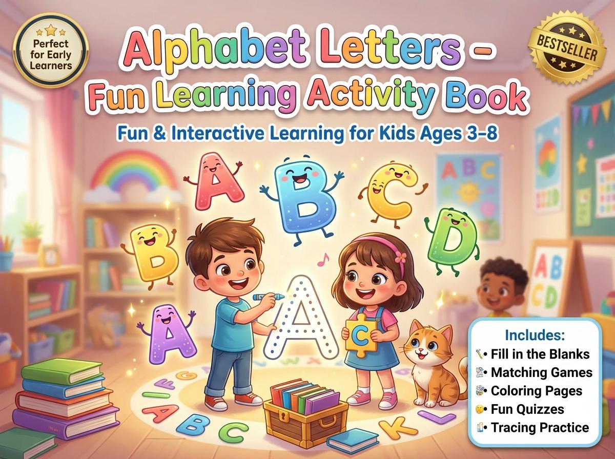 Alphabet Letters Activity Workbook - LittleMindsHomeschool