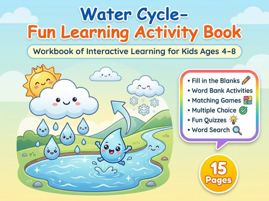 Water Cycle Activity Workbook - LittleMindsHomeschool