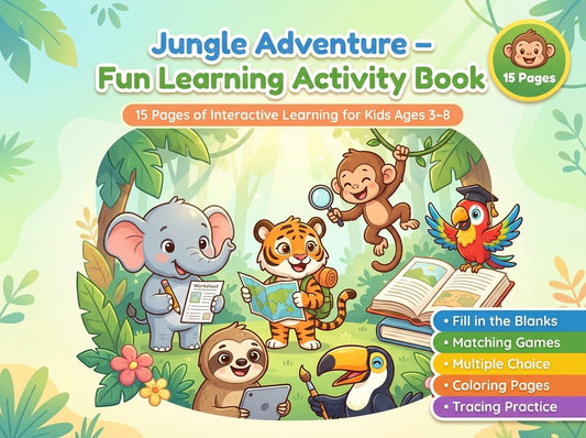 Jungle Adventure Activity Workbook - LittleMindsHomeschool