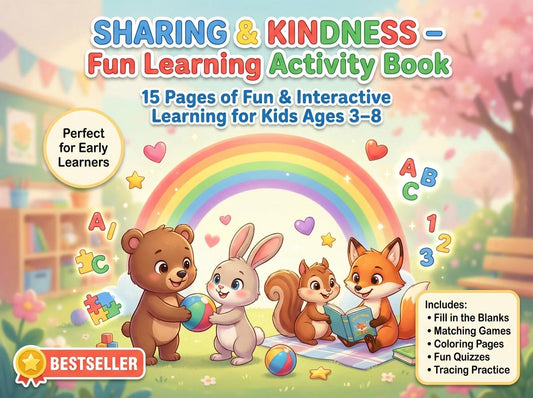 Sharing and Kindness Activity Workbook - LittleMindsHomeschool