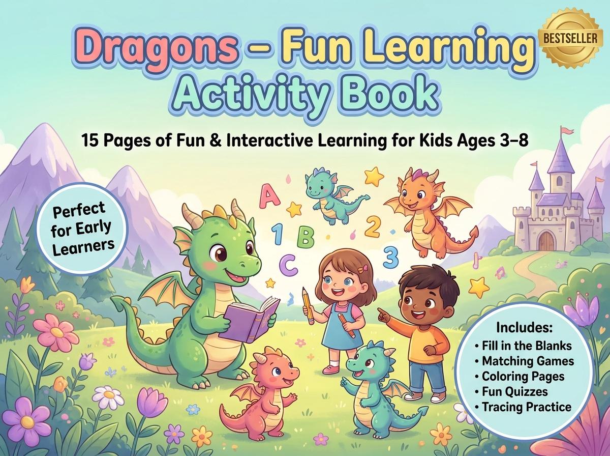 Dragons Activity Workbook - LittleMindsHomeschool