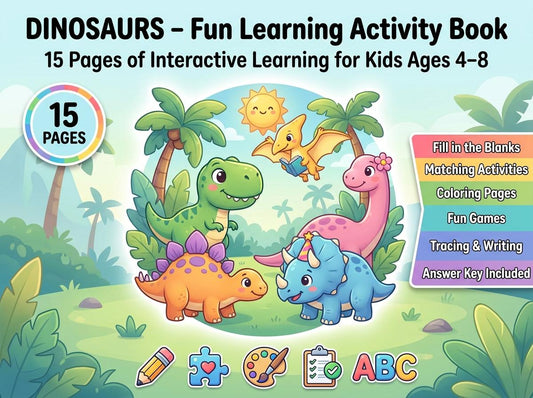 Dinosaurs Activity Workbook - LittleMindsHomeschool