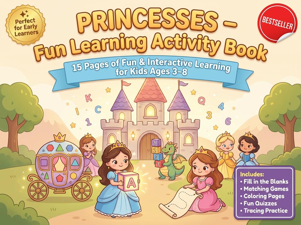 Princesses Activity Workbook - LittleMindsHomeschool