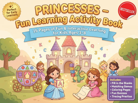 Princesses Activity Workbook - LittleMindsHomeschool