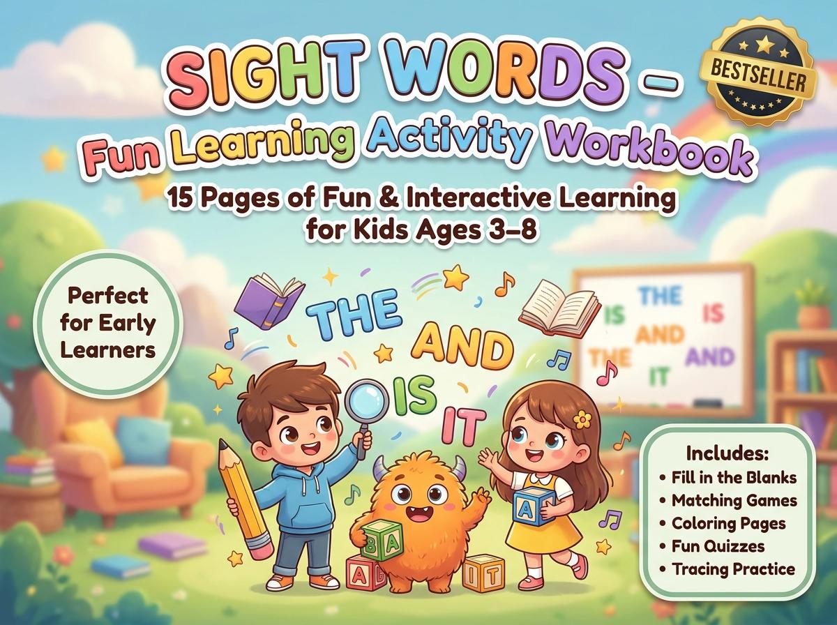 Sight Words Activity Workbook - LittleMindsHomeschool