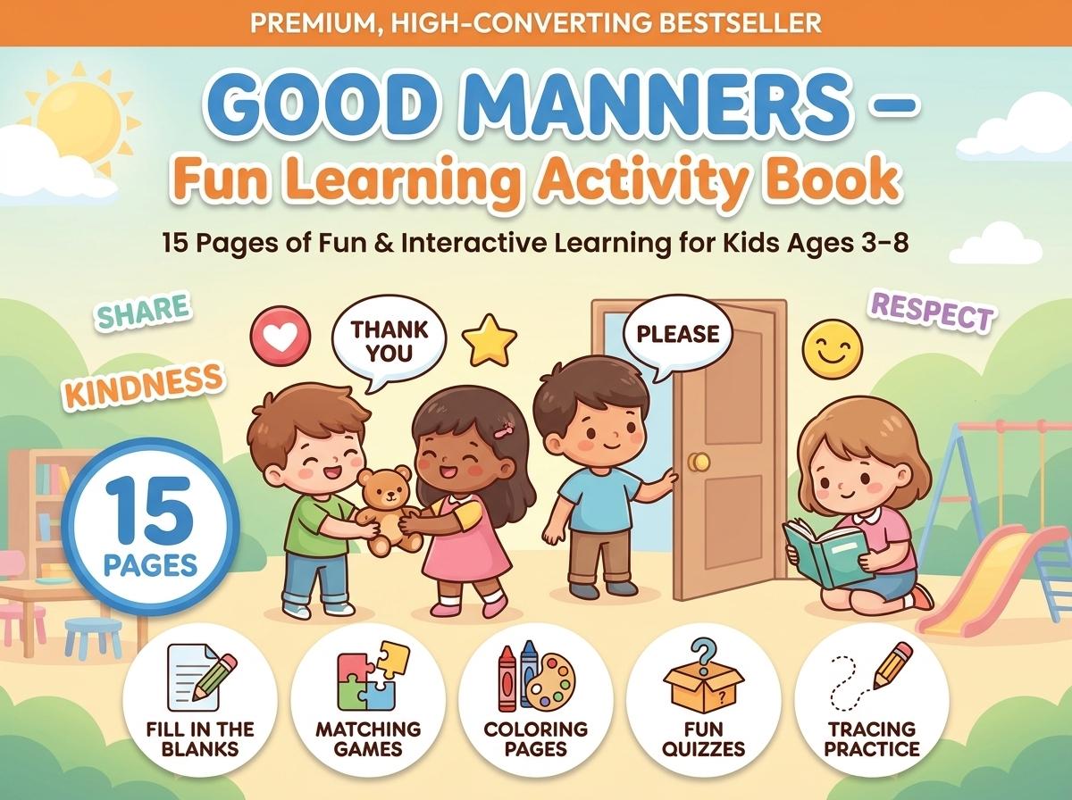 Good Manners Activity Workbook - LittleMindsHomeschool