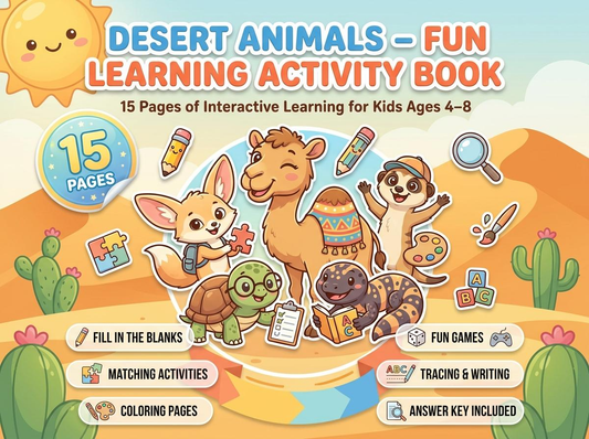 Desert Animals Activity Workbook - LittleMindsHomeschool