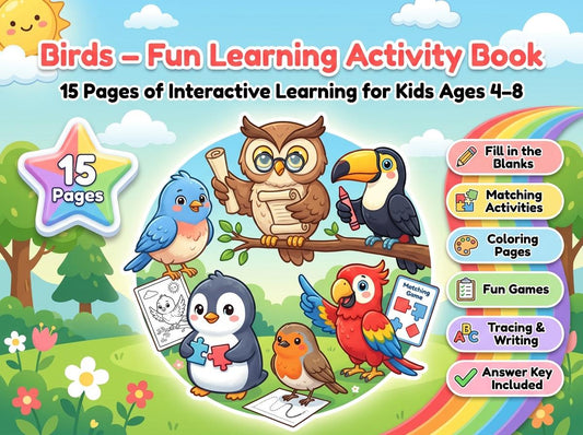 Birds Activity Workbook - LittleMindsHomeschool